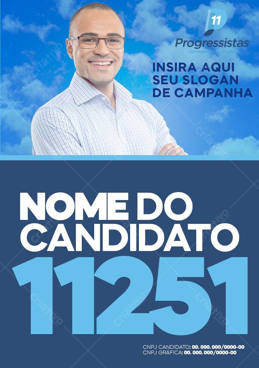 Flyer Campanha Política Candidato PSD Editável