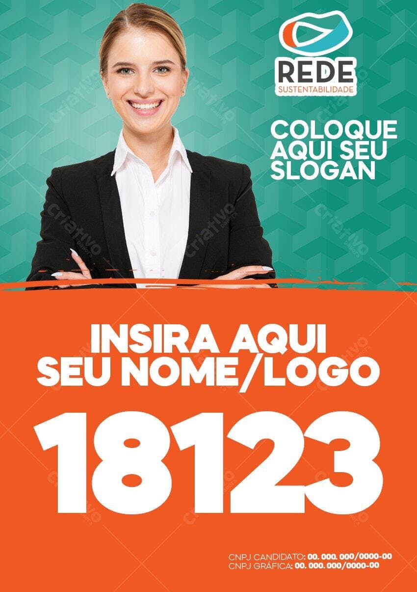 Flyer Campanha Política Eleições Candidato PSD Editável