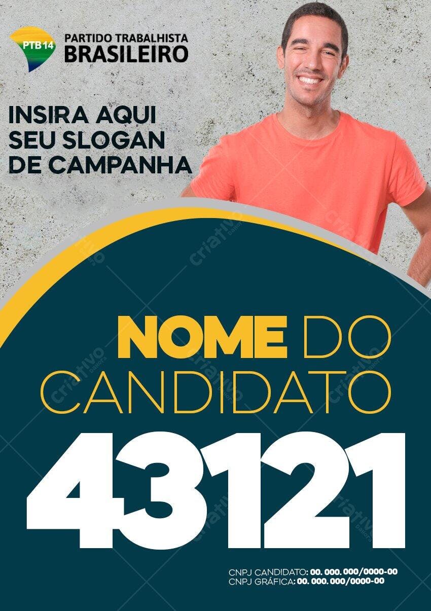Flyer Campanha Política Eleições PSD Editável