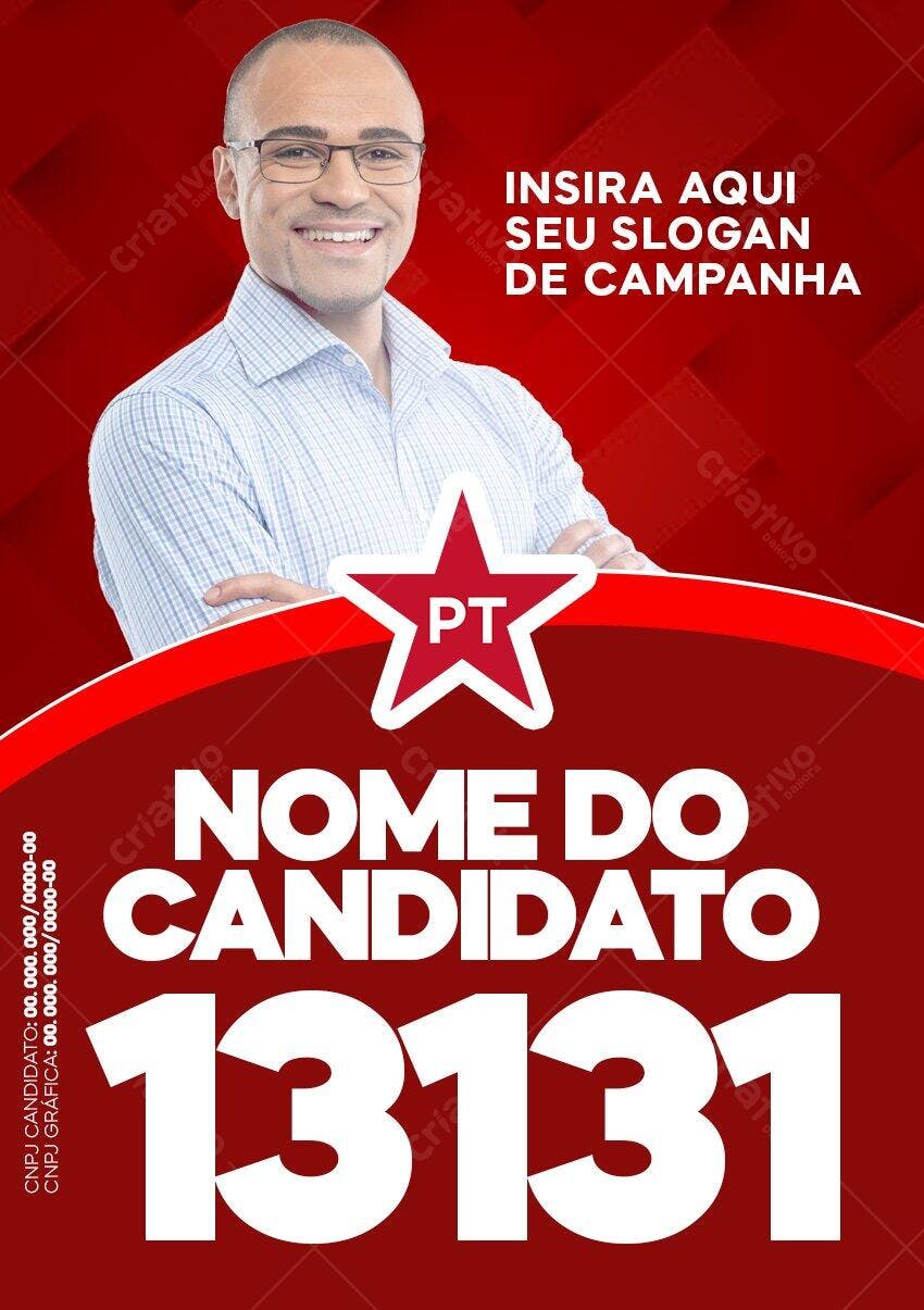 Flyer Campanha Política Eleições PSD Editável