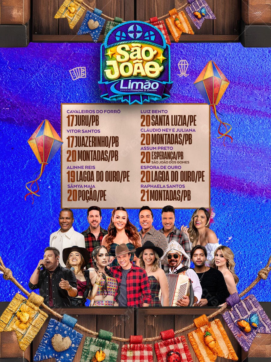 Flyer São João Festa Junina Forró PSD Editável