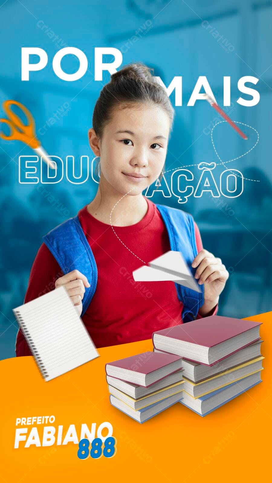 Post Campanha Política Educação PSD Editável