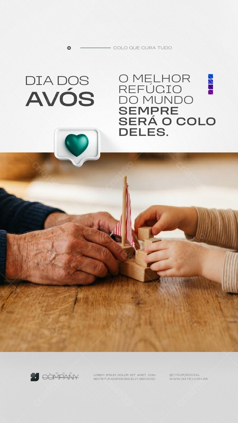 Post Dia dos Avós Instagram Stories PSD Editável