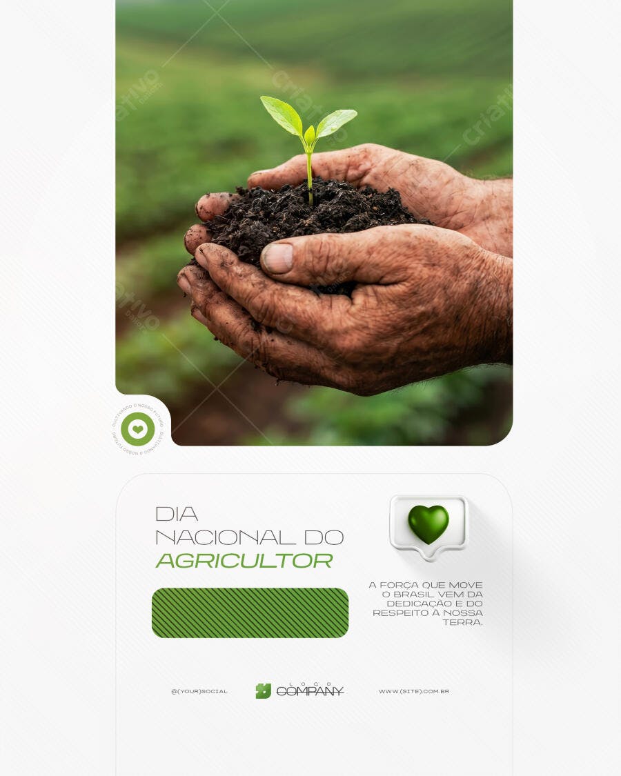 Post Dia Nacional do Agricultor PSD Editável