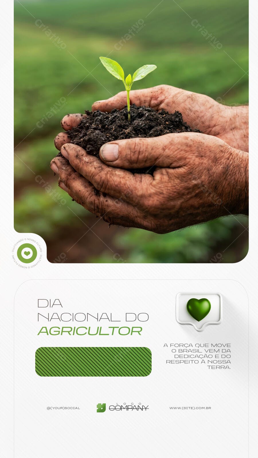 Post Dia Nacional do Agricultor PSD Editável