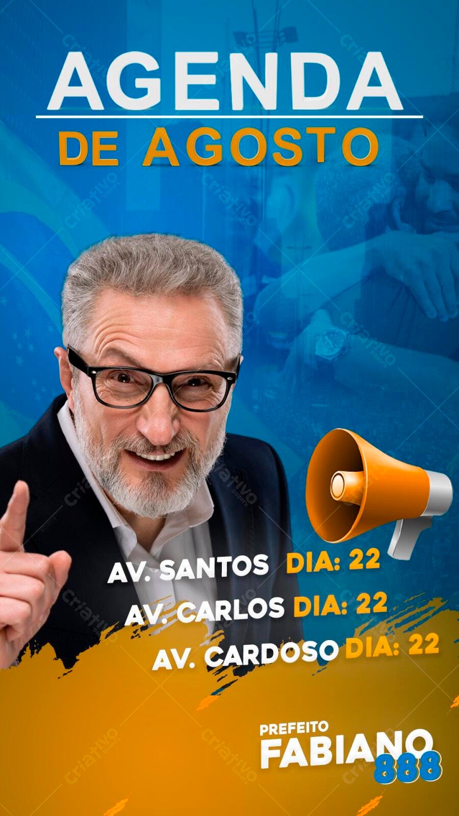 Post Instagram Agenda de Agosto Política PSD Editável