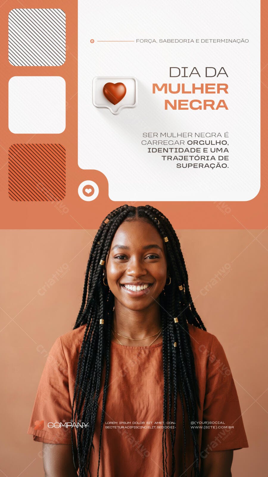 Story Dia da Mulher Negra Novembro PSD Editável
