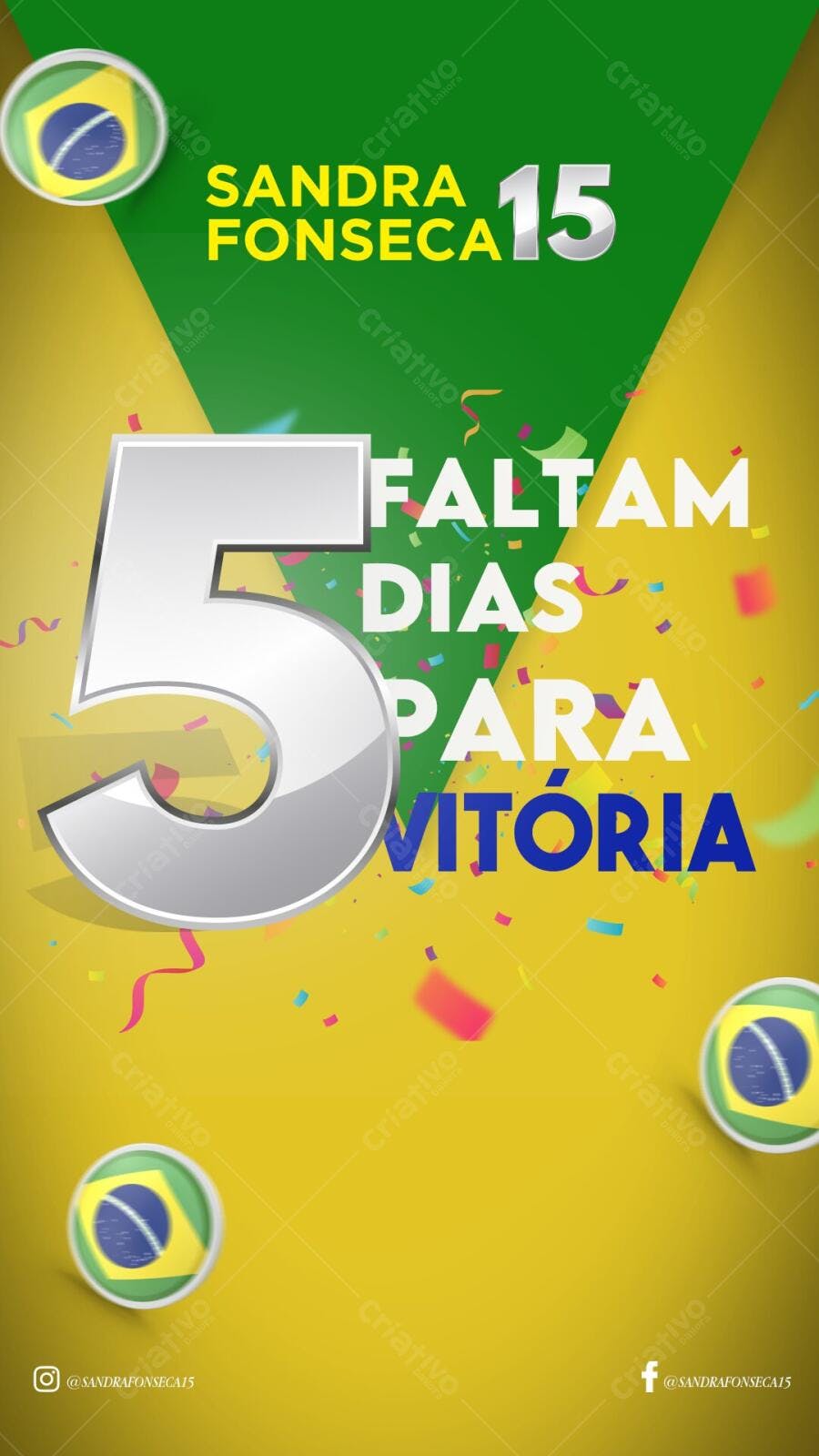 Story Eleições Campanha Política Brasil PSD Editável