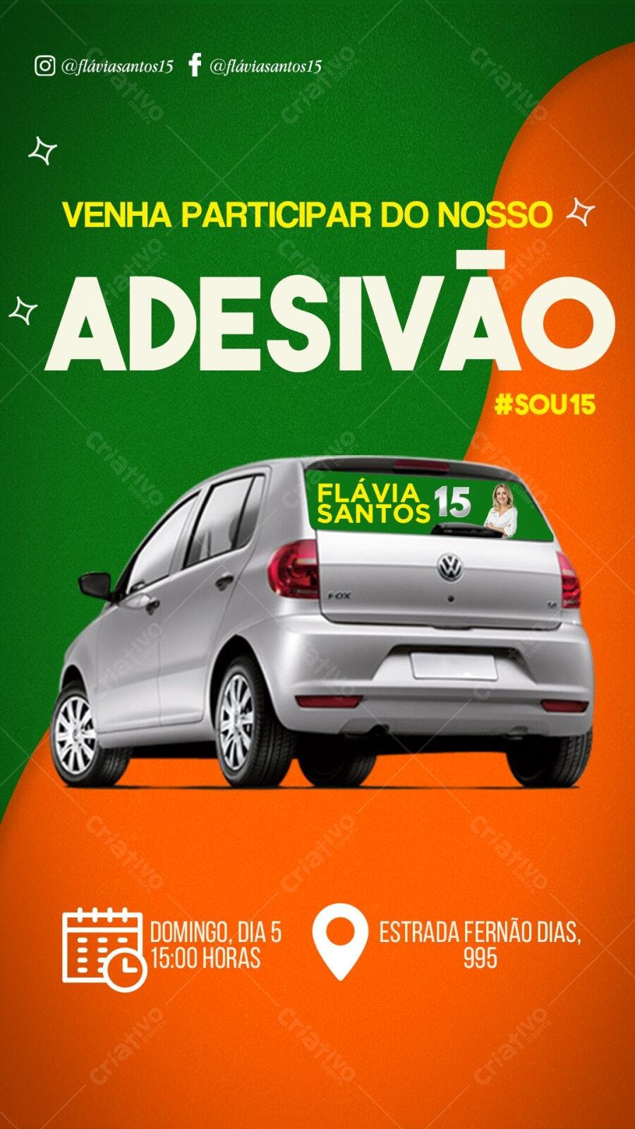 Story Instagram Adesivão Campanha Política PSD Editável
