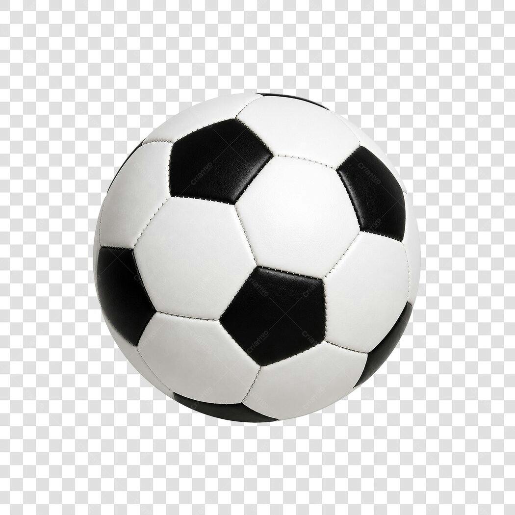 Foto Recortada Bola de Futebol Clássica PNG Fundo Transparente