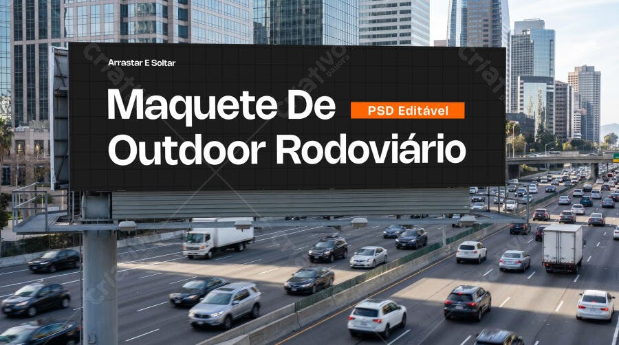Mockup Outdoor Rodoviário Realista Cidade Editável