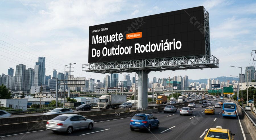 Mockup Outdoor Rodoviário Urbano PSD Editável