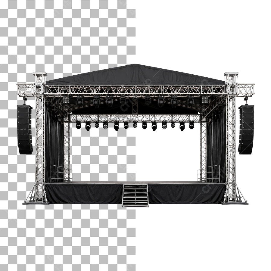Palco Eventos Shows Estrutura Metal PSD Editável