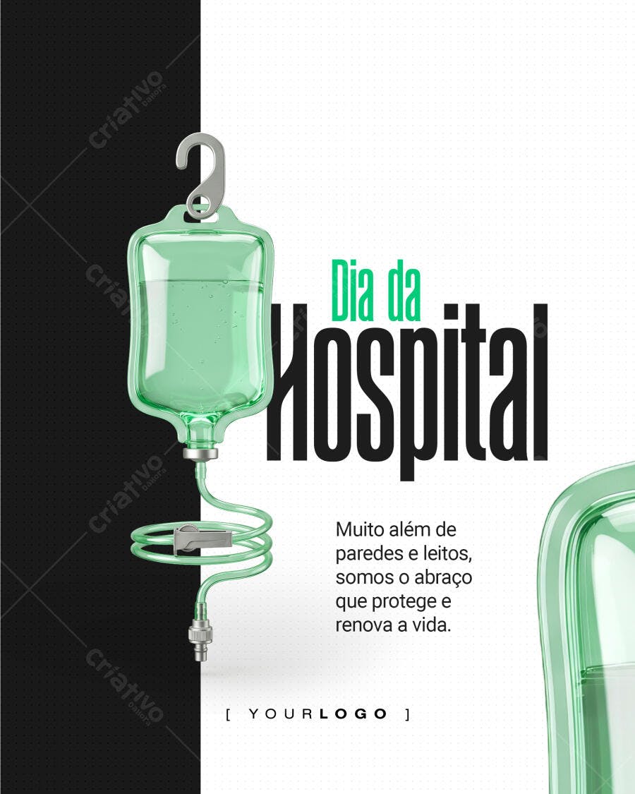 Post Dia do Hospital Saúde Clínica Médica PSD Editável