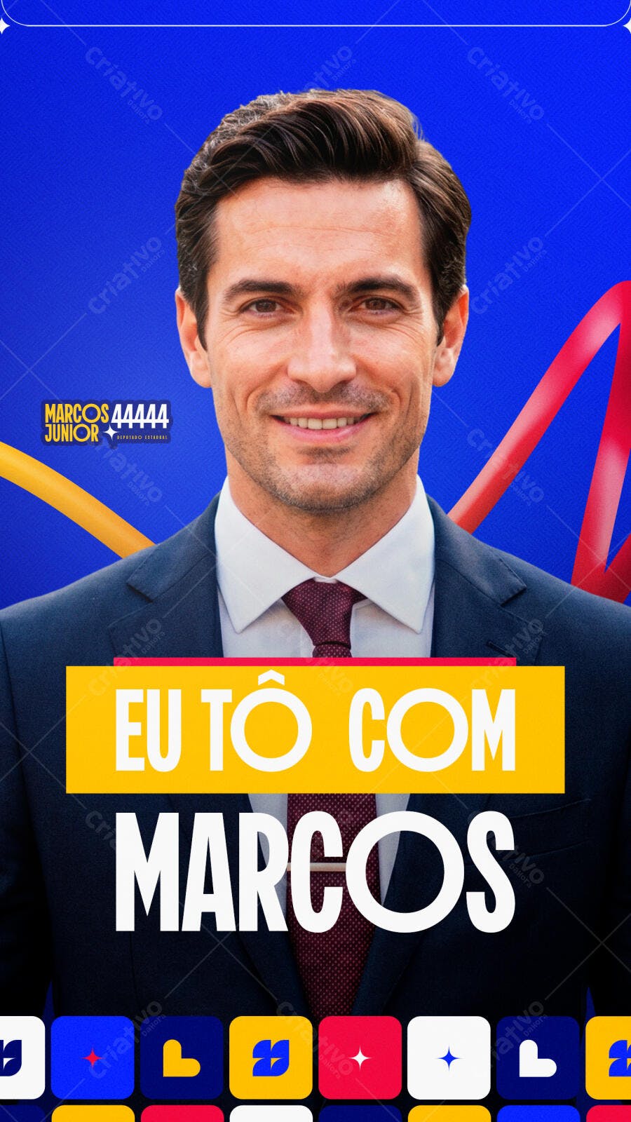 Campanha Eleitoral Política Eleição Deputado Vereador Prefeito Flyer Praguinha PSD Editável