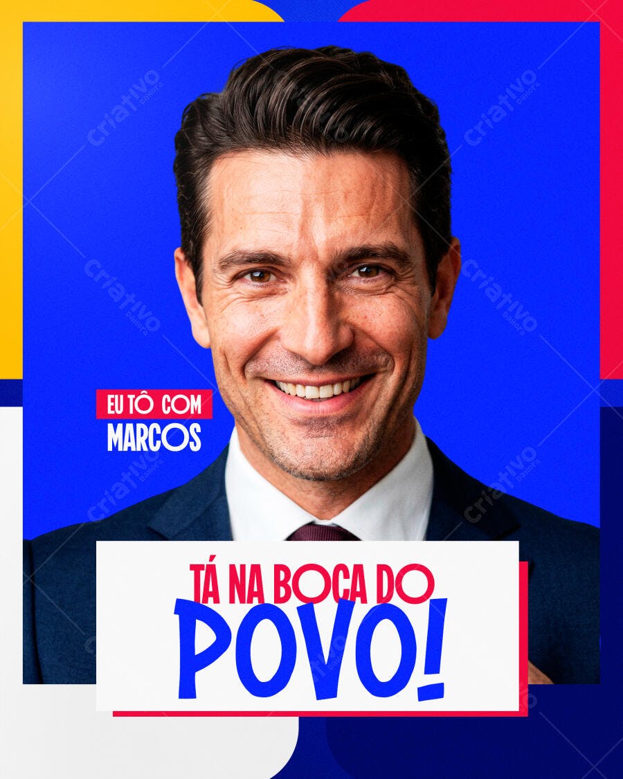 Campanha Eleitoral Política Eleição Deputado Vereador Prefeito Flyer Praguinha PSD Editável