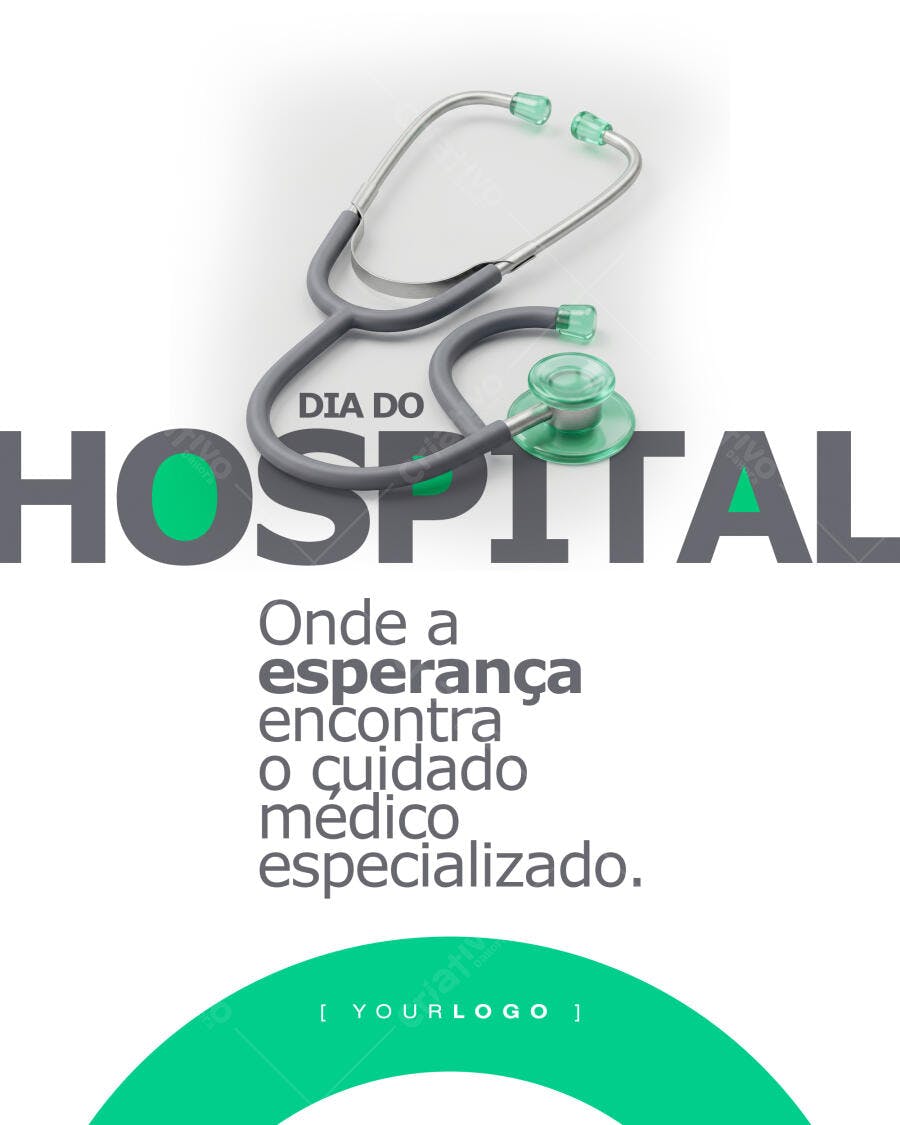 Post Instagram Dia do Hospital Clínica Médica PSD Editável