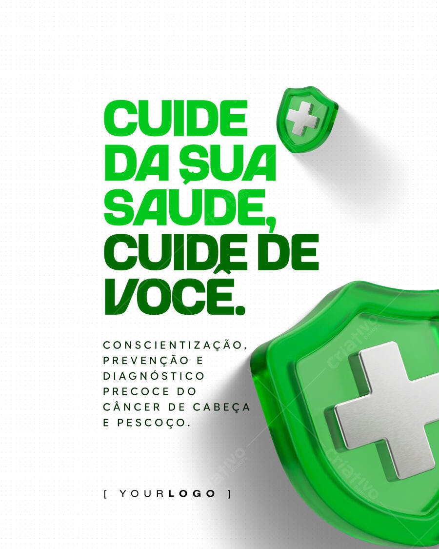 Post Instagram Saúde Prevenção Câncer PSD Editável
