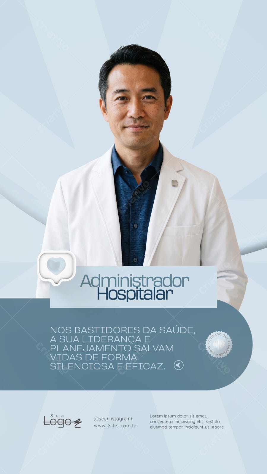Story Instagram Administrador Hospitalar PSD Editável