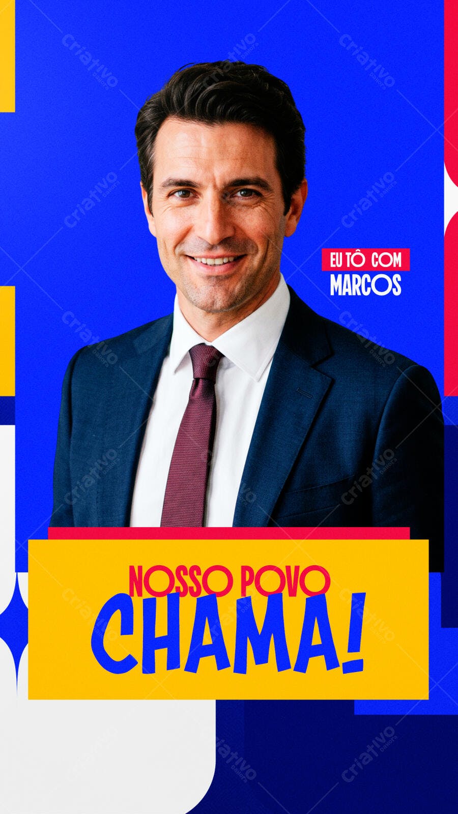 Campanha Eleitoral Política Eleição Deputado Vereador Prefeito Flyer Praguinha PSD Editável