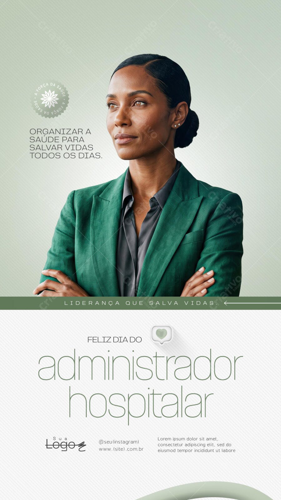 Story Instagram Dia do Administrador Hospitalar PSD Editável