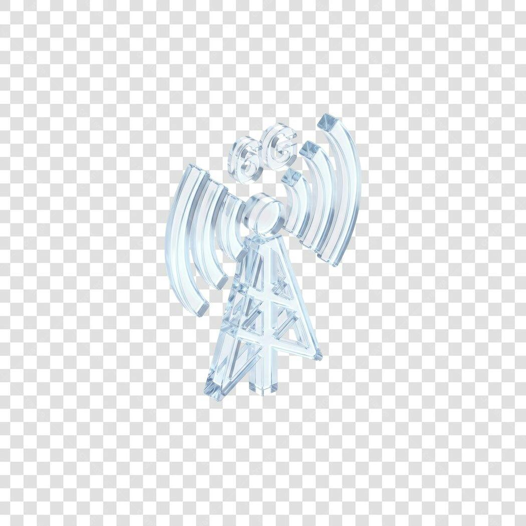 Elemento 3D Antena 5G Sinal Transparente PNG Fundo Transparente