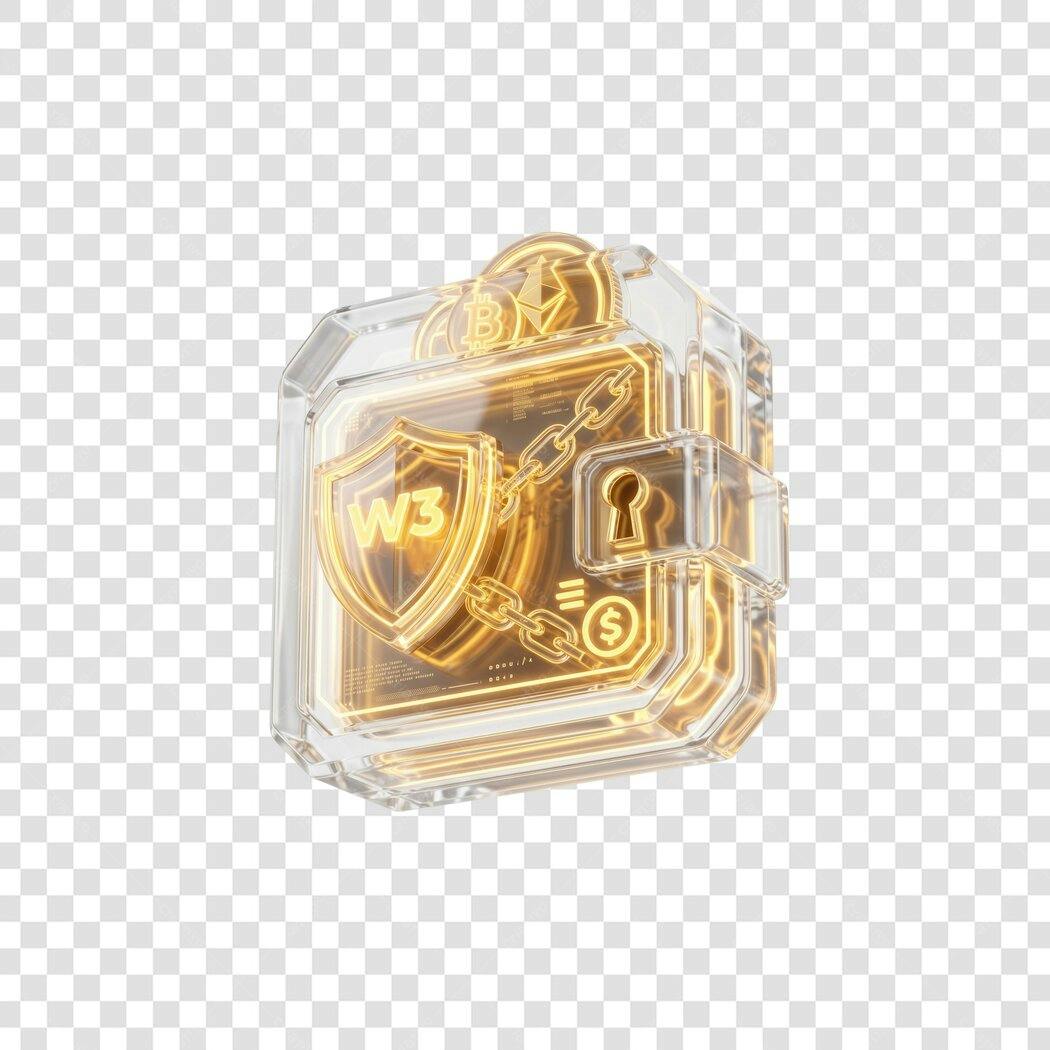 Elemento 3D Carteira Digital Web3 Criptomoedas PNG Fundo Transparente