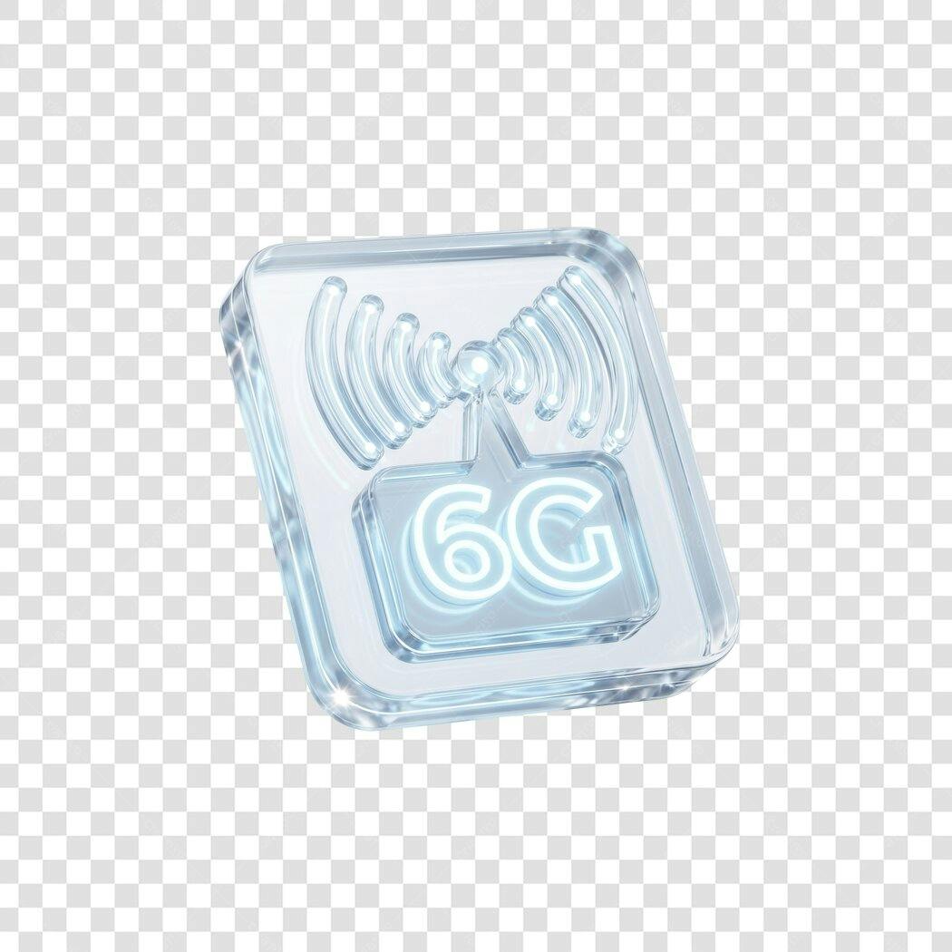 Elemento 3D Ícone 6G Internet Transparente PNG Fundo Transparente