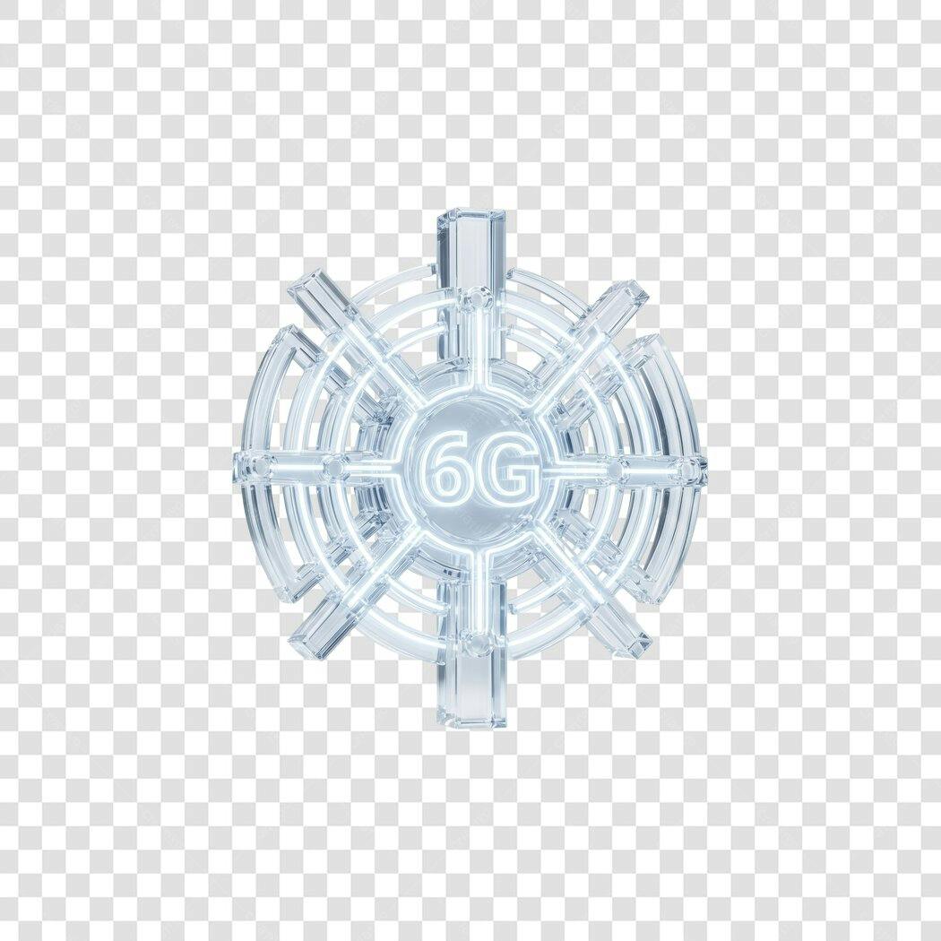 Elemento 3D Ícone 6G Tecnologia Transparente PNG Fundo Transparente