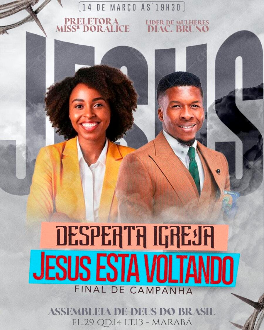 Flyer Evento Igreja Evangélica PSD Editável