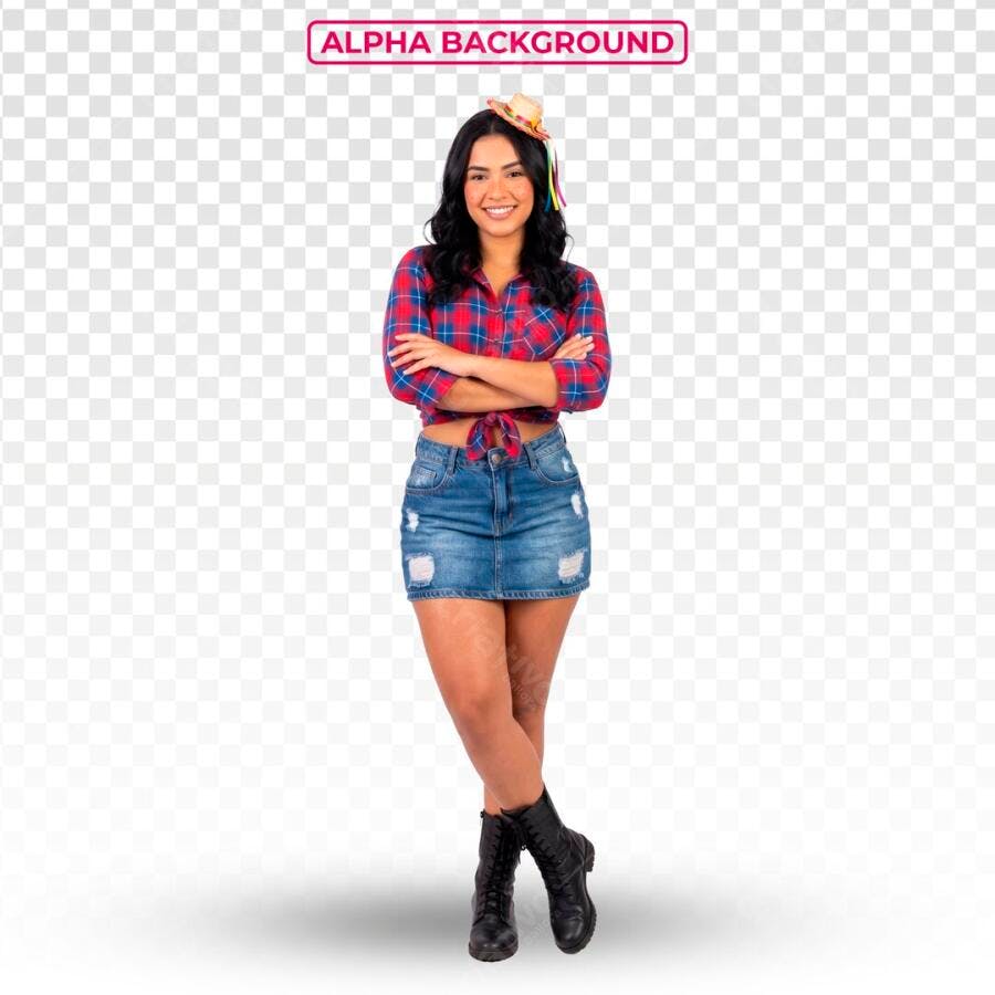 Bela Morena Mulher Festa Junina São João PSD Editável