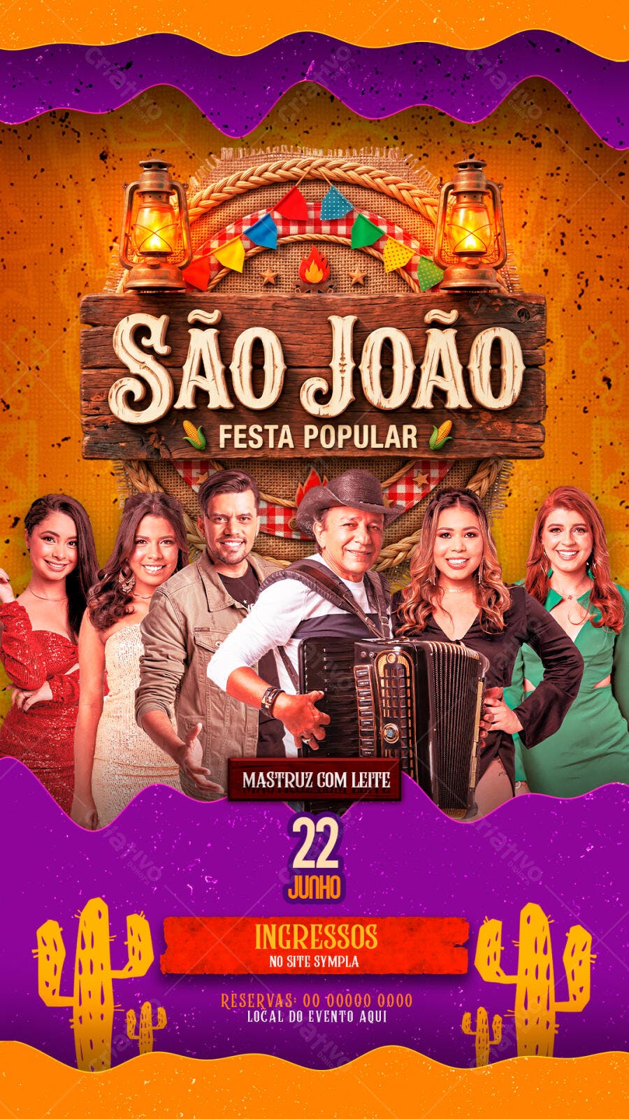 Story Instagram São João Festa Junina PSD Editável