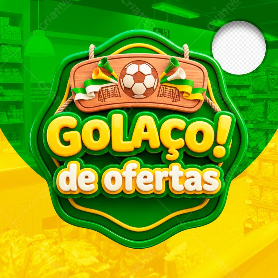 Post Instagram Copa do Mundo Futebol Ofertas PSD Editável