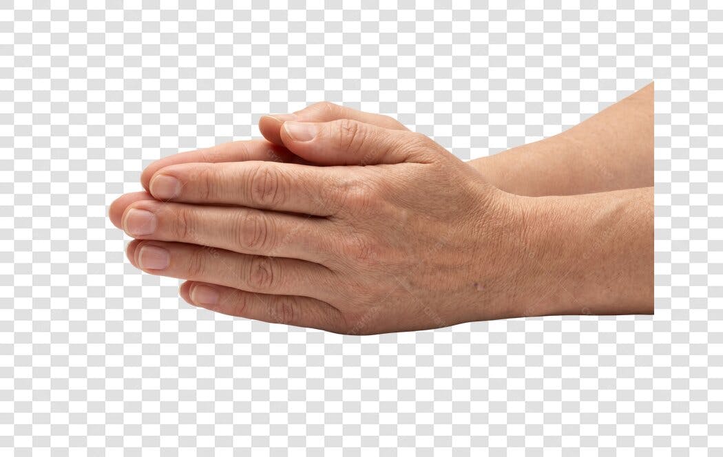 Foto Recortada Mãos Rezando Juntas PNG Fundo Transparente