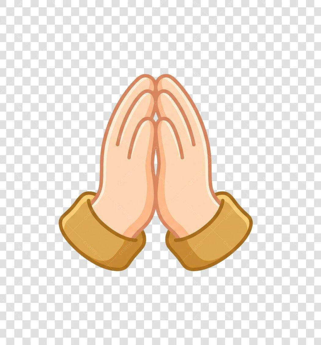 Ilustração Mãos Rezando Oração Religião PNG Fundo Transparente