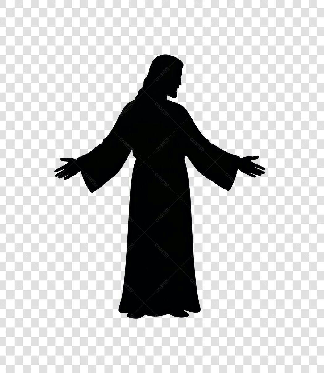 Silhueta Jesus Cristo Religião PNG Fundo Transparente