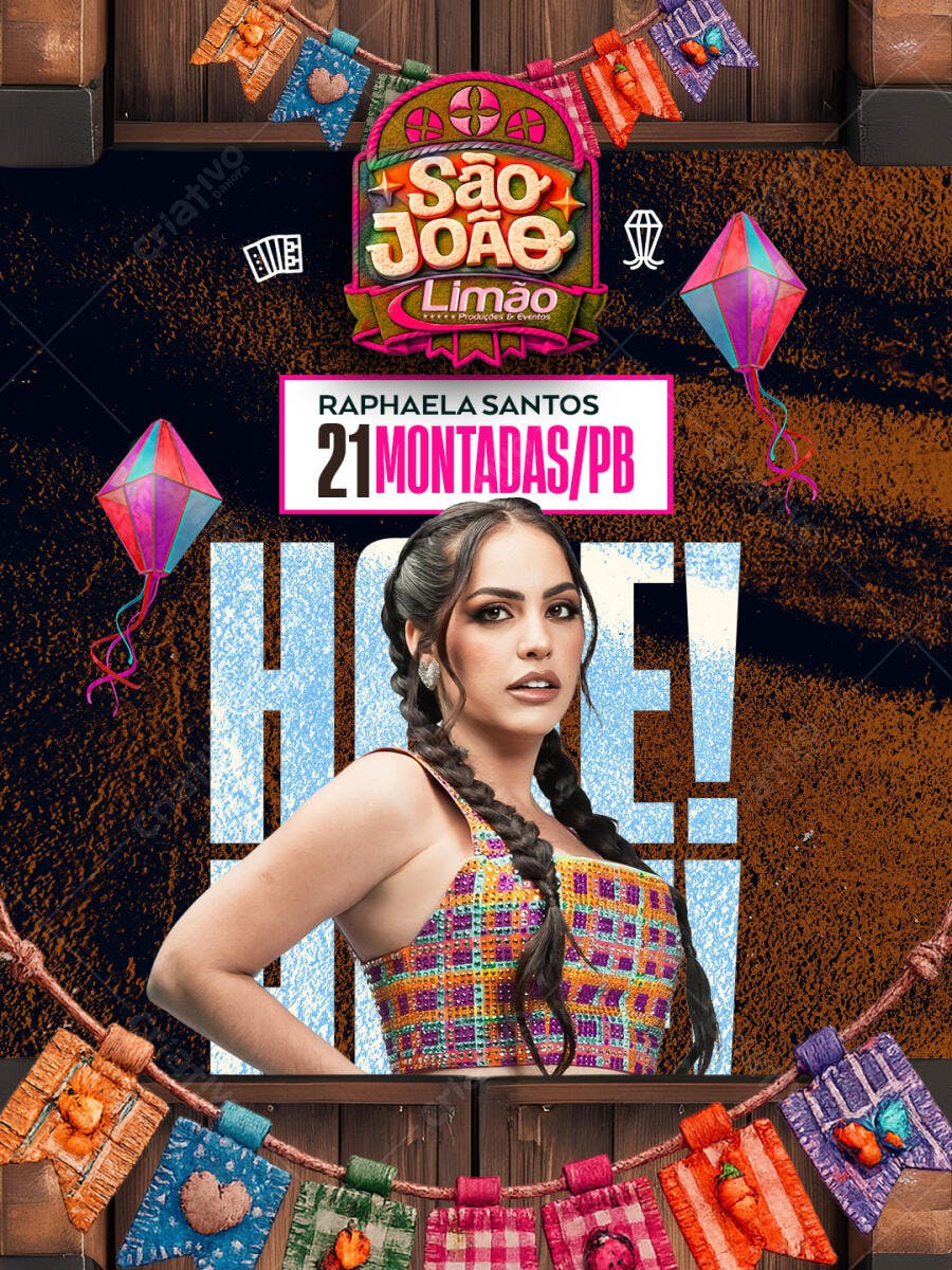 Flyer São João Festa Junina Arraial PSD Editável