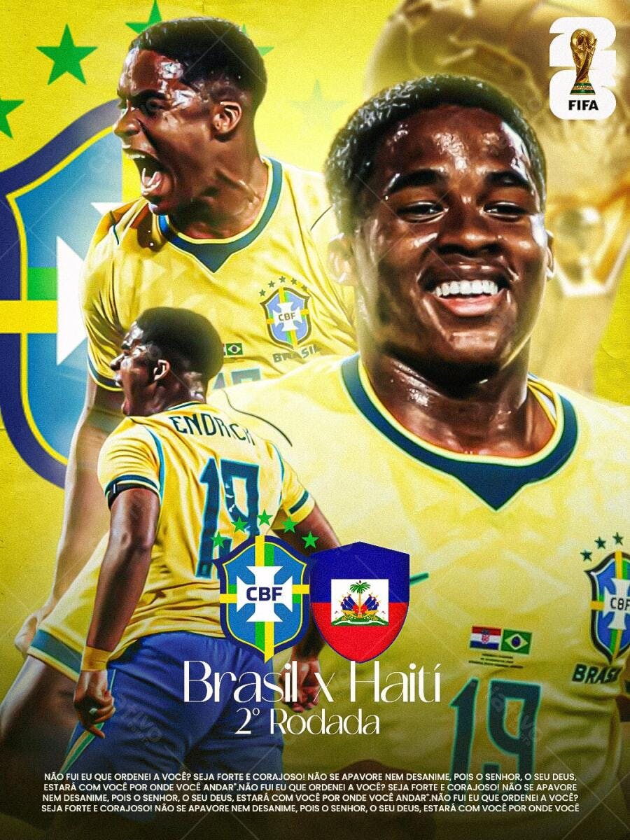 Post Futebol Brasil x Haiti Copa PSD Editável