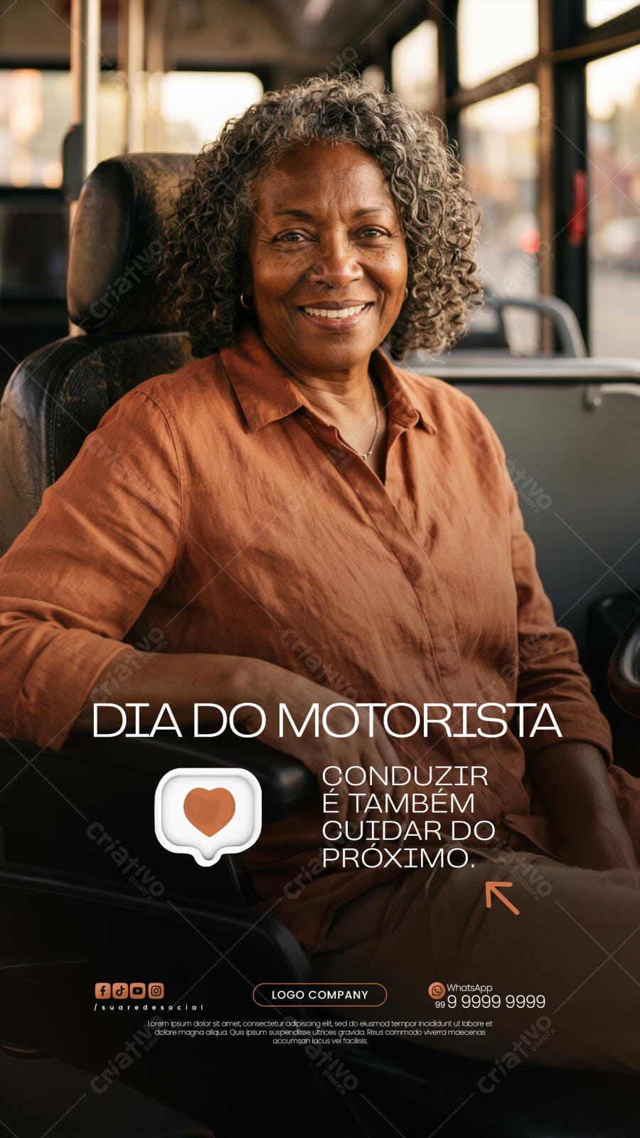 Story Dia do Motorista Transporte PSD Editável