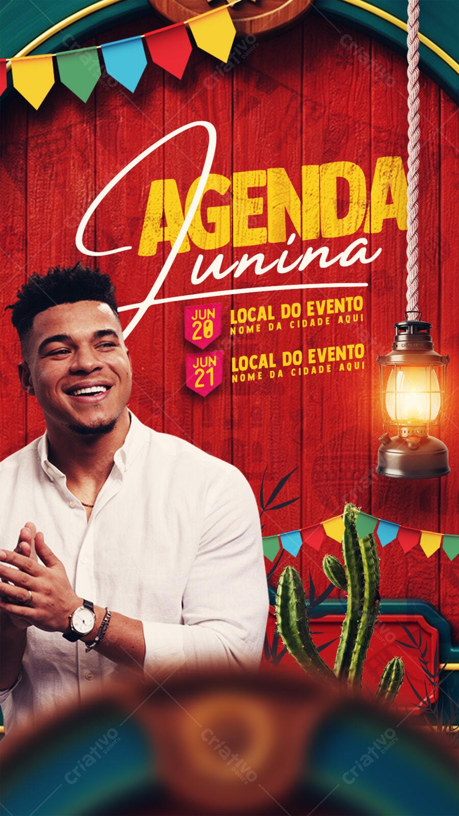 Story Instagram Agenda Junina Festa Junina PSD Editável