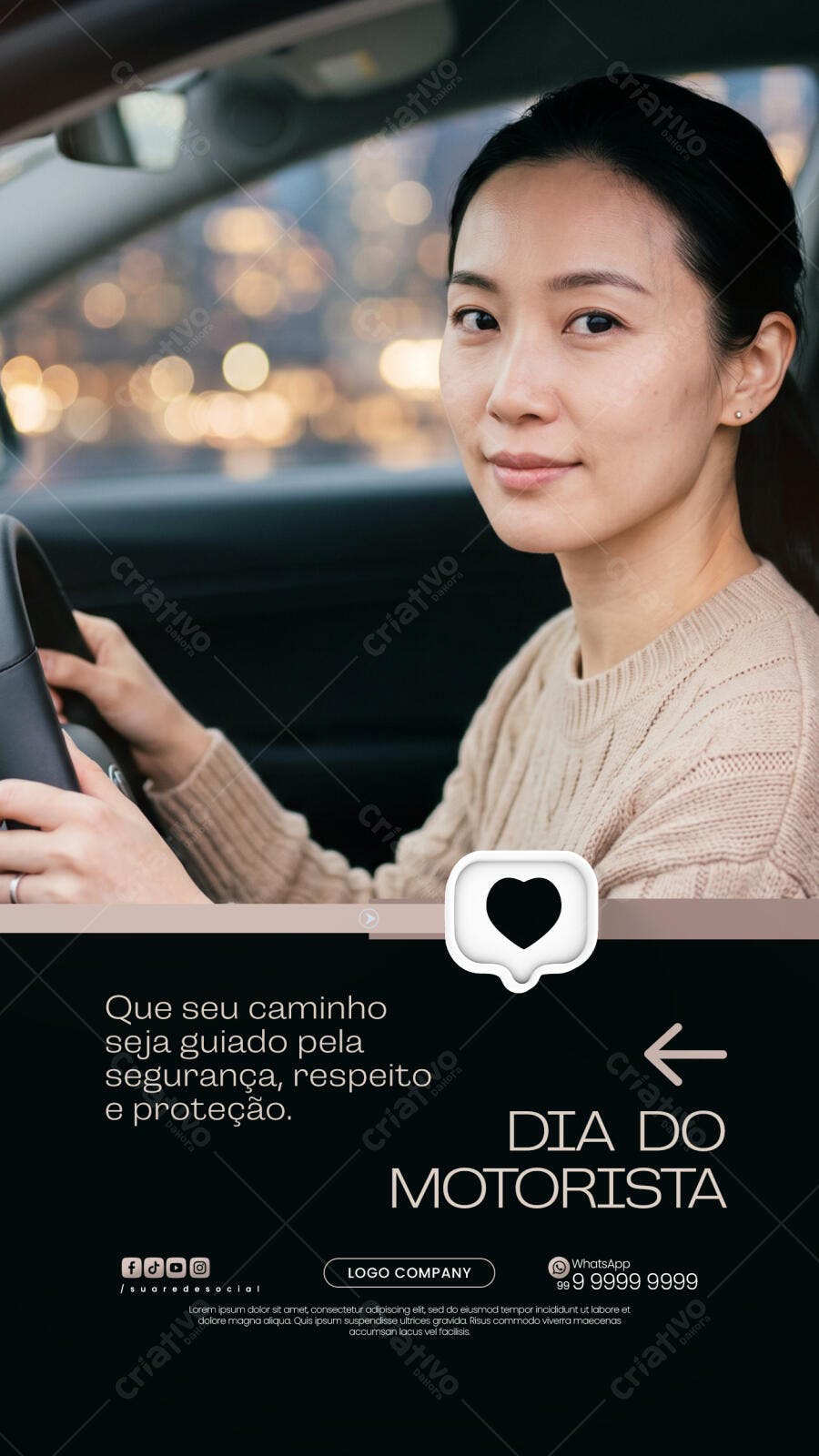 Story Instagram Dia do Motorista Autoescola PSD Editável