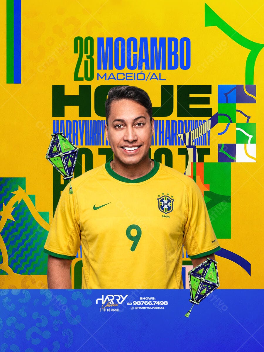 Post Instagram Copa do Mundo Brasil PSD Editável