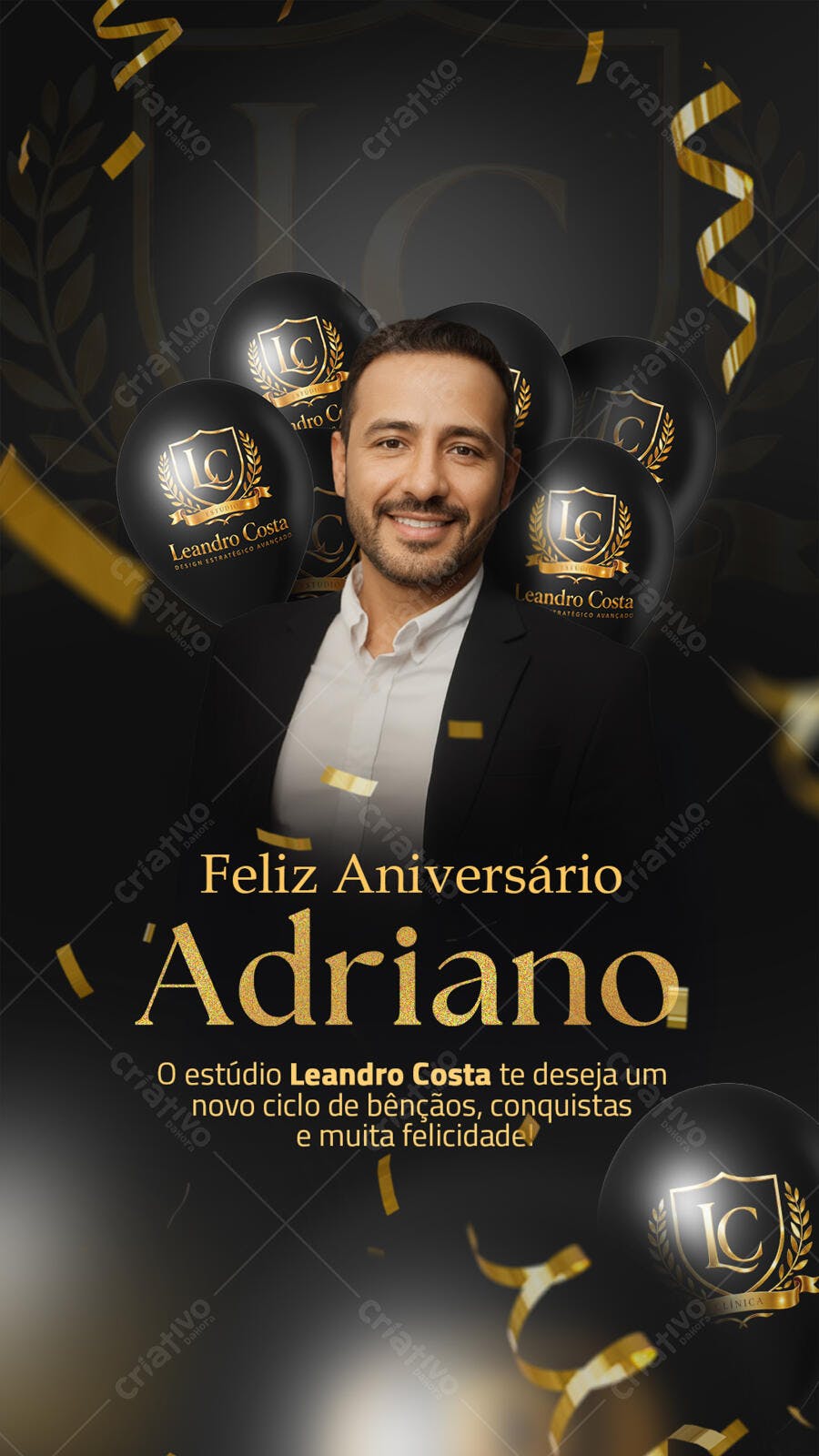 Story Instagram Feliz Aniversário Personalizável PSD Editável