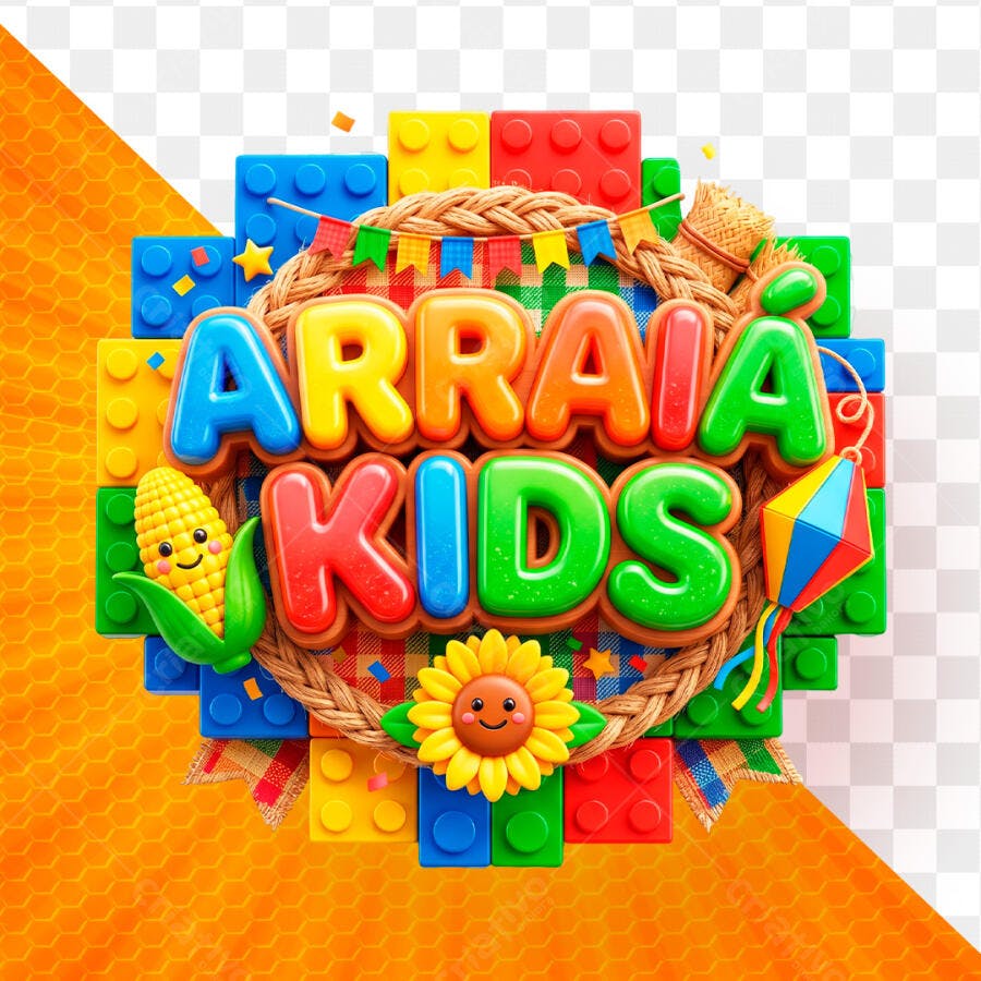 Arraial Kids Festa Junina Infantil PSD Editável