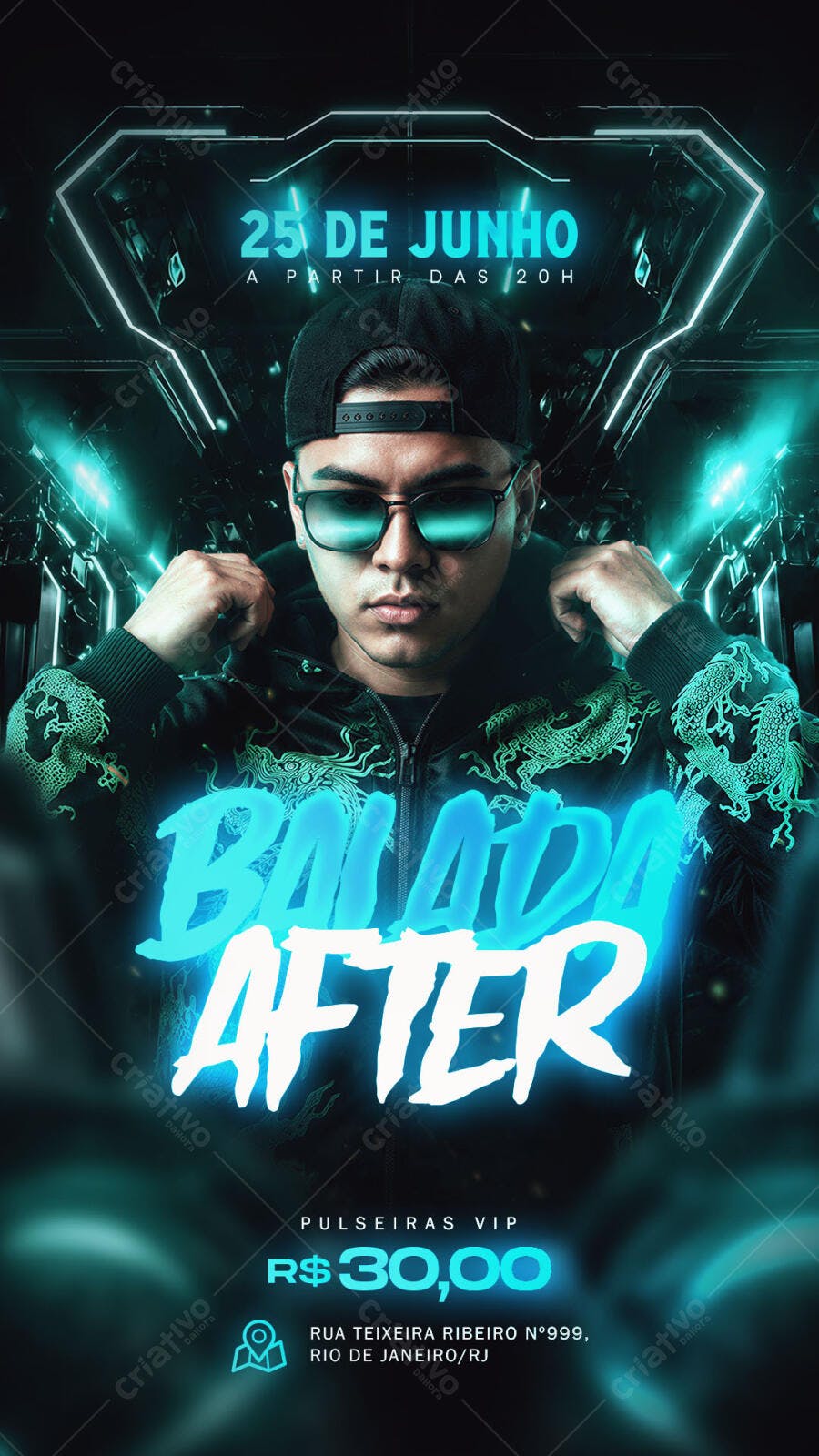 Flyer Balada After Festa Junho PSD Editável
