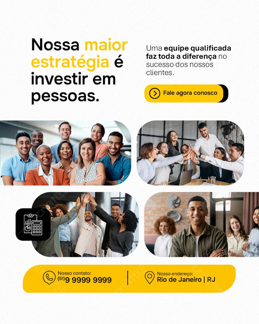 Post Instagram Agência Marketing Digital PSD Editável