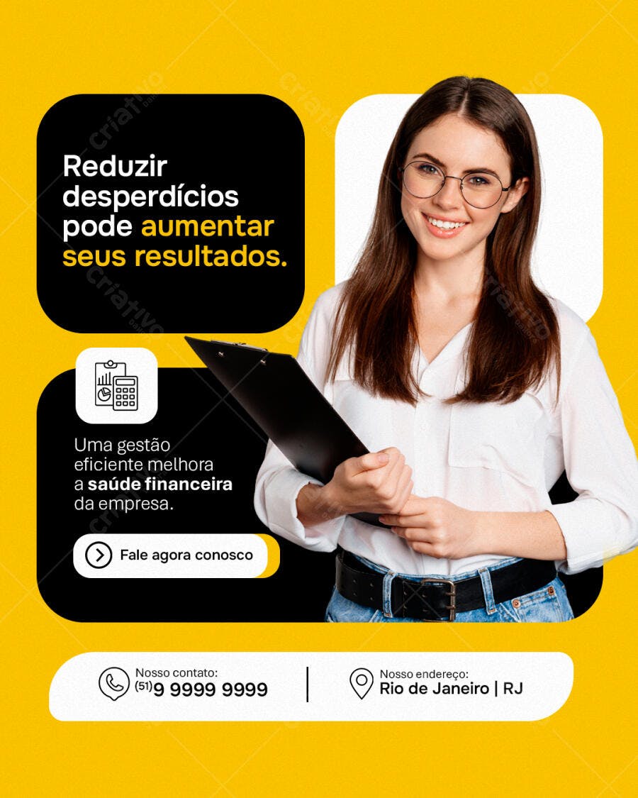 Post Instagram Consultoria Financeira PSD Editável