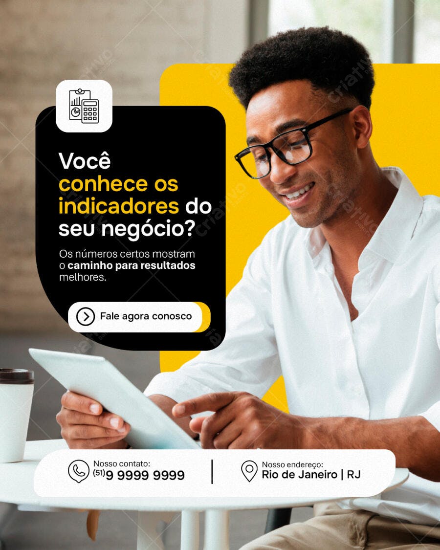 Post Instagram Marketing Negócios Consultoria PSD Editável