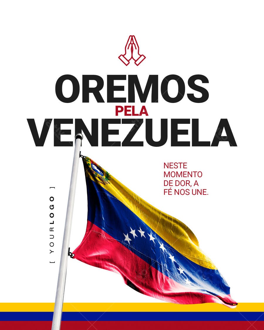 Post Instagram Oremos Pela Venezuela PSD Editável