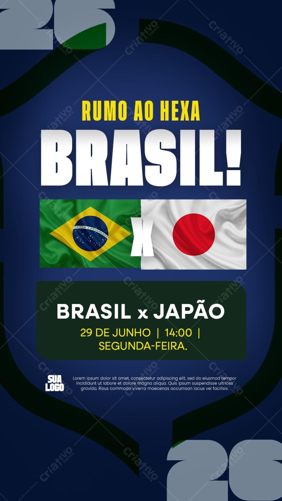 Story Instagram Brasil Copa do Mundo PSD Editável